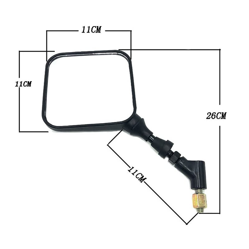 Earlyred Dual Sport Motorcycle Rearview Mirror Rear View Side Mirrors Compatible with Suzuki DR 200 250 350 350 DRZ400 DRZ650 DR650 - Image 3